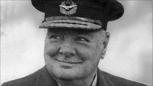 File photograph of Winston Churchill