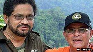 File photo from 2007 showing Rodrigo Granda and Ivan Marquez - courtesy El Tiempo
