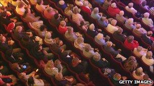 A theatre audience photographed from above