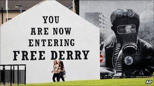 The Free Derry mural in Londonderry