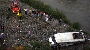 Scene of the crash. Photo: 17 July 2010