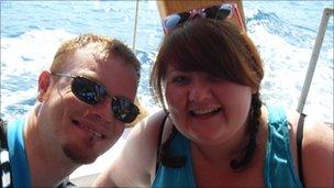 Suzanne Bithell and boyfriend on holiday in Turkey