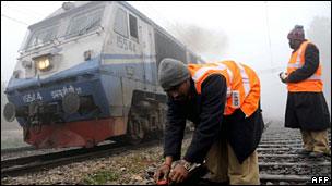 Tracks being repaired in India