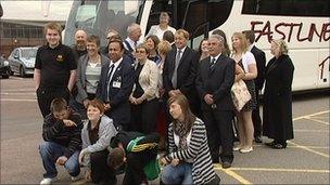 Sandwell pupils and teachers get ready to go to the rally