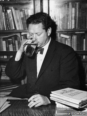 Dylan Thomas at a book signing in New York circa 1950