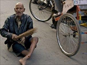 Beggar on Delhi's streets