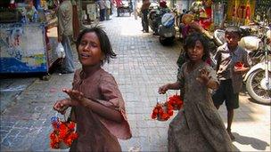 Beggars on Delhi's streets