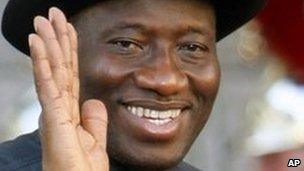 Nigerian president, Goodluck Jonathan