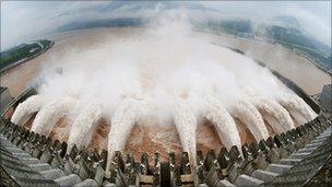 The Three Gorges Dam in Hubei province