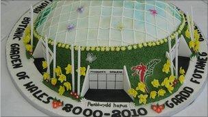 The National Botanic Garden of Wales' 10th birthday cake