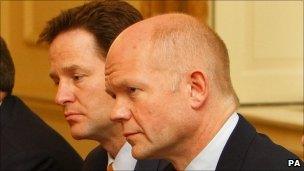 Nick Clegg and William Hague