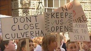 Demonstration against the closure of Culverhay School