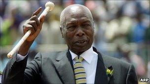 Daniel Arap Moi, pictured in 2002