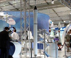 Model of new Zenit-based rocket at Farborough Airshow (Image: Anatoly Zak)