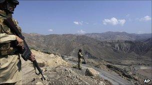 Pakistani paramilitary troops in South Waziristan