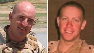 L/Cpl Monkhouse (left) and Cpl Stenton were shot dead as they rescued a wounded colleague