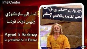 Image from a video showing French hostage Michel Germaneau distributed by IntelCenter, May 2010