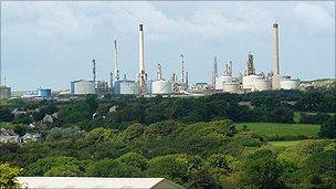 The Murco Oil Refinery in Milford Haven