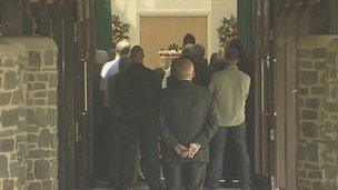 Barry Rubery's funeral at Westerleigh Crematorium in Bristol