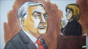 Conrad Black, pictured in a court drawing, 23 July 2010