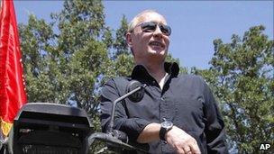 Russian PM Vladimir Putin during a visit to Ukraine. Photo: 24 July 2010