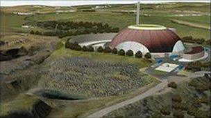 Artist's impression of incinerator (pic: Viridor)