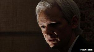 Wikileaks founder Julian Assange speaks at a news conference at the Frontline Club in central London