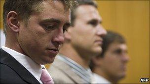 Johnny Roberts (L), Schalk van der Merwe (C) and RC Malherbe (R) (file photo)