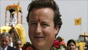 David Cameron in India in 2006