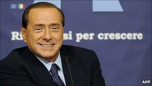 Italy's PM Silvio Berlusconi