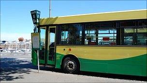 Guernsey bus at St Peter Port terminus