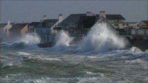 Waves at Cobo Bay, Guernsey