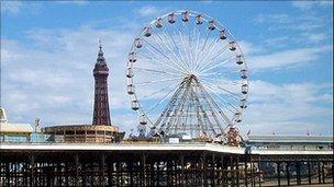 Blackpool Tower and resort