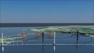 Artist's impression of the Forth Replacement Crossing