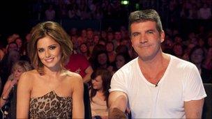 X Factor judges Cheryl Cole and Simon Cowell