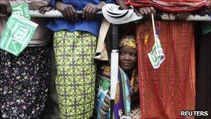 Supporters attend a "Yes" campaign rally in the capital Nairobi