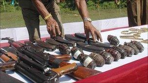 Captured Ulfa arms