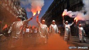 Pension protest in France