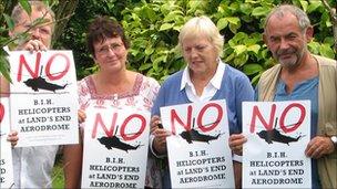 Members of Land's End Aerodrome Action Group