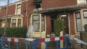 Aftermath of Blackburn fire