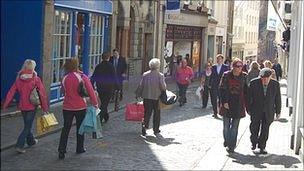 High Street in St Peter Port, Guernsey