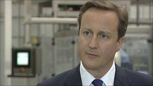 David Cameron visits East End Foods factory in the Black Country