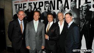 The cast of The Expendables