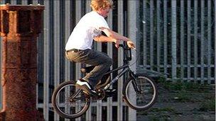 A BMX rider