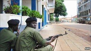 Government troops in Bissau - file pic