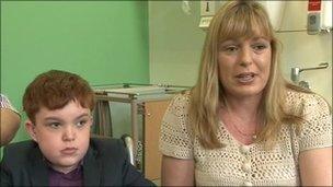 Ciaran Finn-Lynch and his mother Colleen