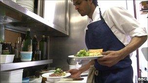 Immigrant working in a Paris restaurant