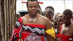 Swaziland's King Mswati III photographed in November 2003