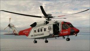 Coastguard helicopter