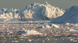 A glacial bay on the western coast of Greenland - 2008 file photo